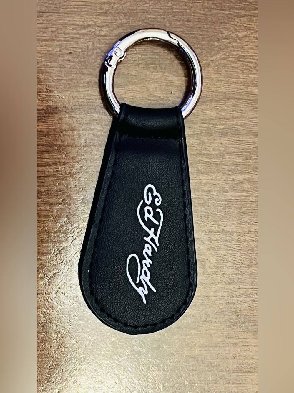 Ed Hardy Black Leather Keyring